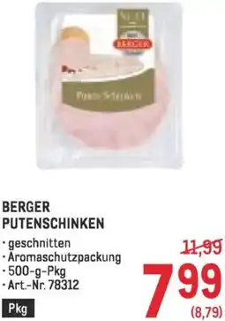 Metro Berger putenschinken Angebot