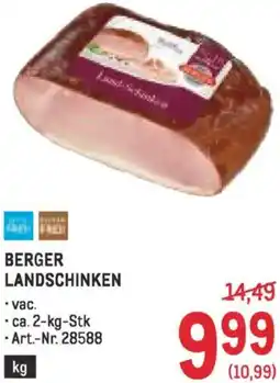 Metro Berger landschinken Angebot