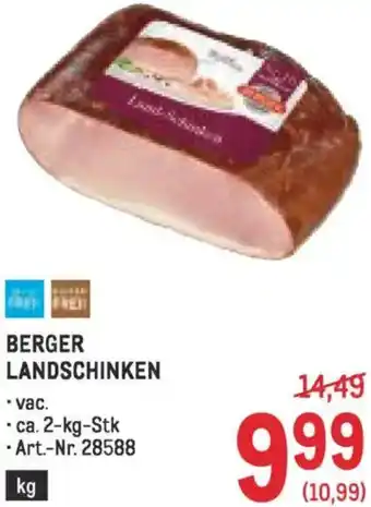 Metro Berger landschinken Angebot