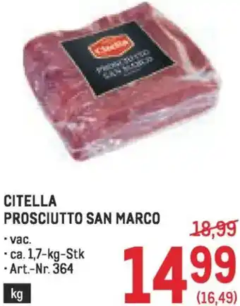 Metro Citella prosciutto san marco Angebot
