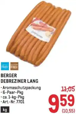 Metro Berger debreziner lang Angebot
