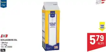 Metro Schlagobers esl Angebot