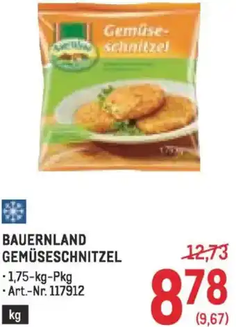 Metro Bauernland gemüseschnitzel Angebot