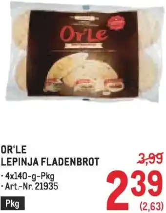 Metro Or'le lepinja fladenbrot Angebot