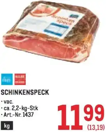 Metro Schinkenspeck Angebot