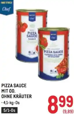 Metro Pizza sauce mit od. ohne kräuter Angebot