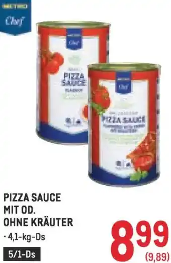 Metro Pizza sauce mit od. ohne kräuter Angebot