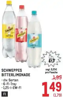 Metro Schweppes bitterlimonade Angebot