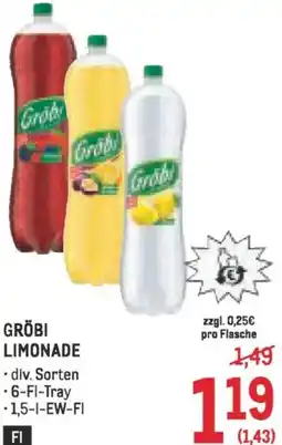 Metro Gröbi limonade Angebot