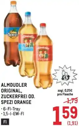 Metro Almdudler original, zuckerfrei od. spezi orange Angebot
