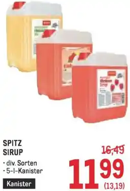 Metro Spitz sirup Angebot