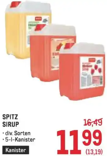 Metro Spitz sirup Angebot