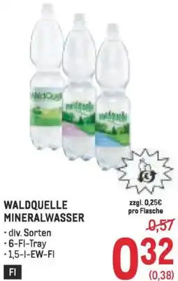 Metro Waldquelle mineralwasser Angebot