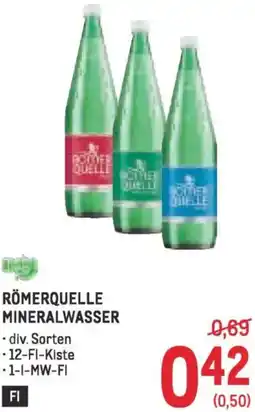 Metro Römerquelle mineralwasser Angebot