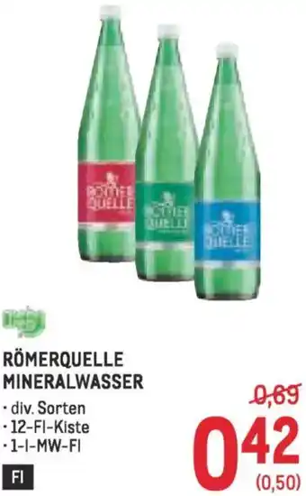 Metro Römerquelle mineralwasser Angebot