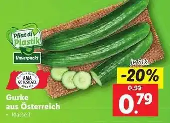 Lidl Gurke aus Österreich Angebot