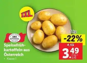 Lidl Speisefrühkartoffeln aus Österreich Angebot