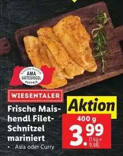 Lidl WIESENTALER Frische Maishendl Filet-Schnitzel mariniert Angebot