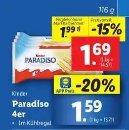 Lidl Kinder Paradiso 4er Angebot