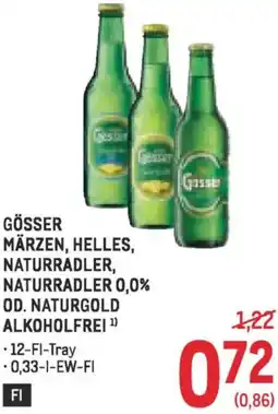 Metro Gösser märzen, helles, naturradler, naturradler od. naturgold alkoholfrei Angebot