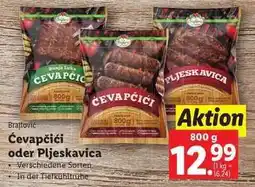 Lidl Cevapcici oder Pljeskavica Angebot