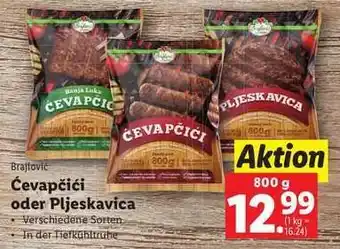 Lidl Cevapcici oder Pljeskavica Angebot