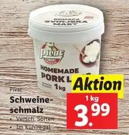 Lidl Pivac Schweineschmalz Angebot