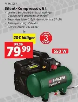 Lidl Silent-Kompressor, 6 l Angebot