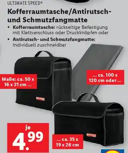 Lidl Kofferraumtasche Antirutsch und Schmutzfangmatte Angebot