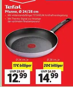 Lidl Tefal Pfanne, Ø 24/28 cm Angebot