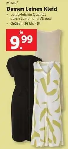 Lidl Damen Leinen Kleid Angebot