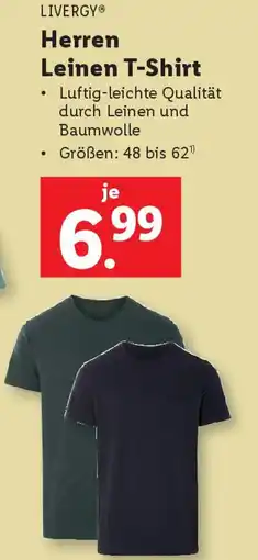 Lidl Herren Leinen T-Shirt Angebot