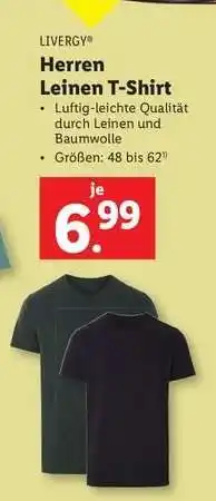 Lidl Herren Leinen T-Shirt Angebot