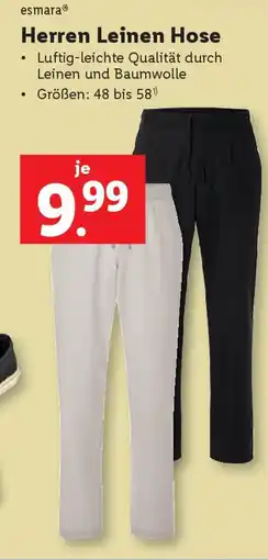 Lidl Herren Leinen Hose Angebot