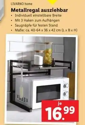 Lidl Metallregal ausziehbar Angebot