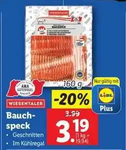 Lidl BAUCHSPECK Angebot