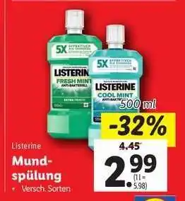Lidl Listerine Mundspülung Angebot