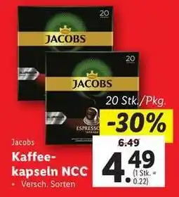 Lidl Jacobs Kaffeekapseln NCC Angebot