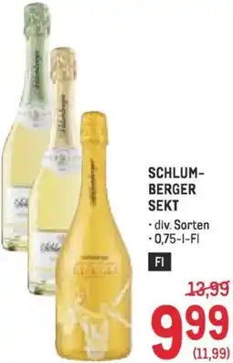 Metro Schlum- berger sekt Angebot