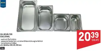 Metro Gn-behälter edelstahl Angebot