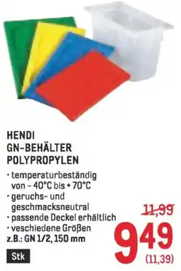Metro Hendi gn-behälter polypropylen Angebot