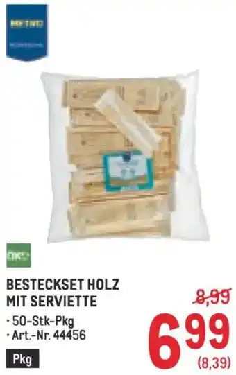 Metro Besteckset holz mit serviette Angebot