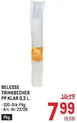 Metro Belesse trinkbecher pp klar Angebot