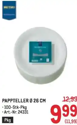 Metro Pappteller Angebot