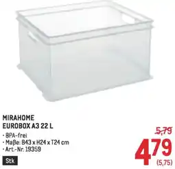 Metro Mirahome eurobox a3 Angebot