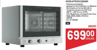 Metro Heissluftofen gc03400 Angebot
