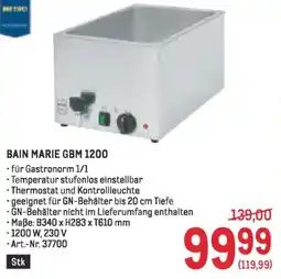 Metro Bain marie gbm 1200 Angebot