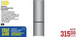 Metro Gorenje kühlkombination rk418dps4 Angebot
