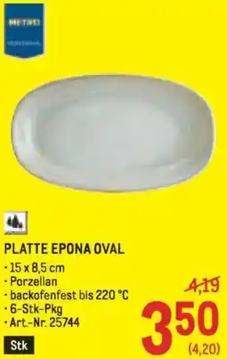 Metro Platte epona oval Angebot