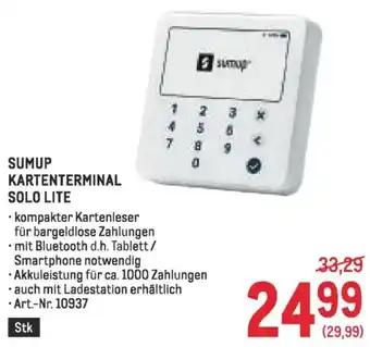 Metro Sumup kartenterminal solo lite Angebot